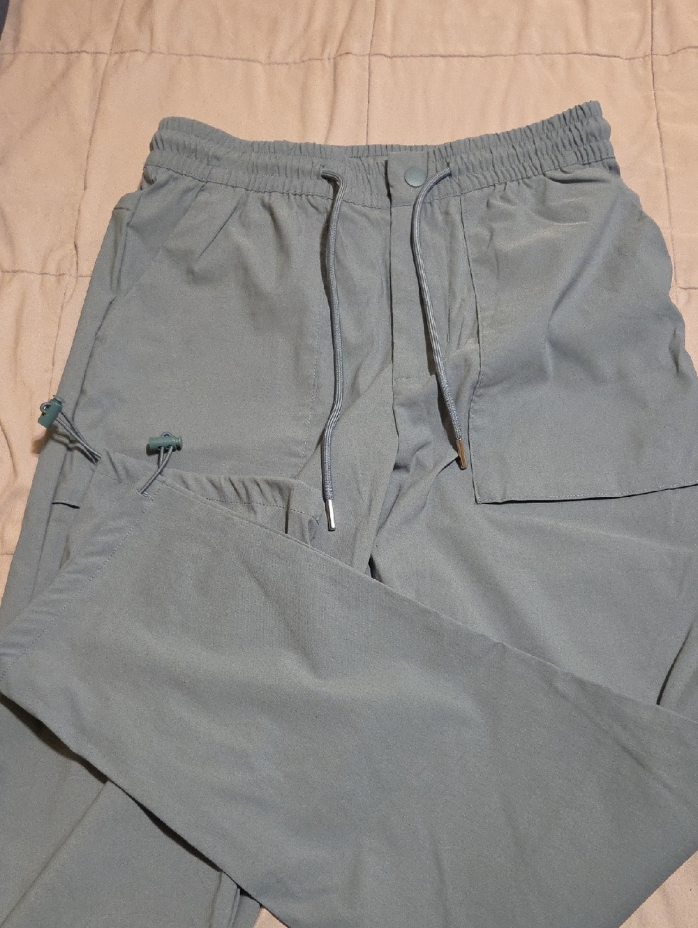 STYLUS Women's Cargo Drawstring Pants in Gray